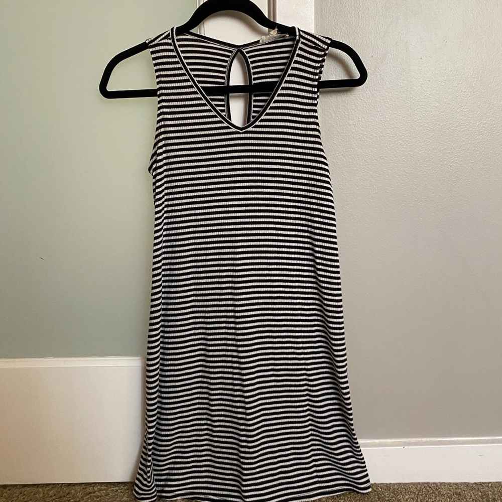 Black and White Striped Dress